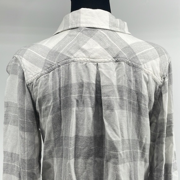 Rails hunter grey plaid button down shirt flannel soft cozy cabin top sz sm - Picture 11 of 11